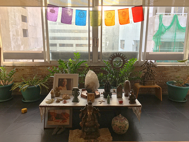 The altar of Stillpoint yoga studio