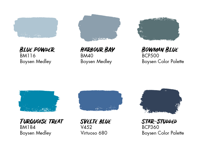 Palettes for Rooms Inspired by the Blue Ocean