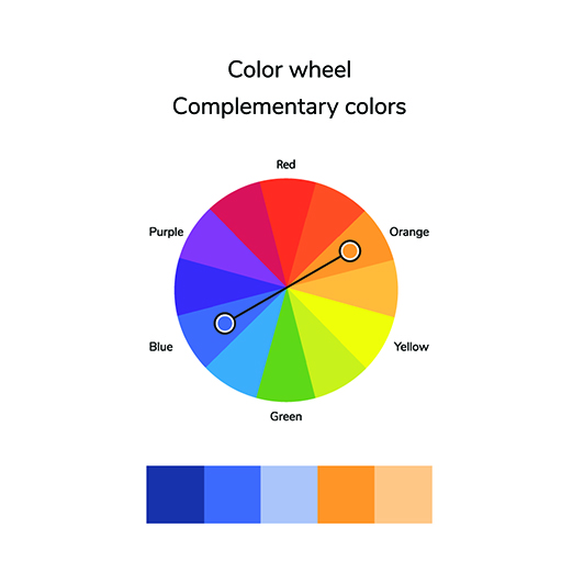 Orange & Blue Color Wheel