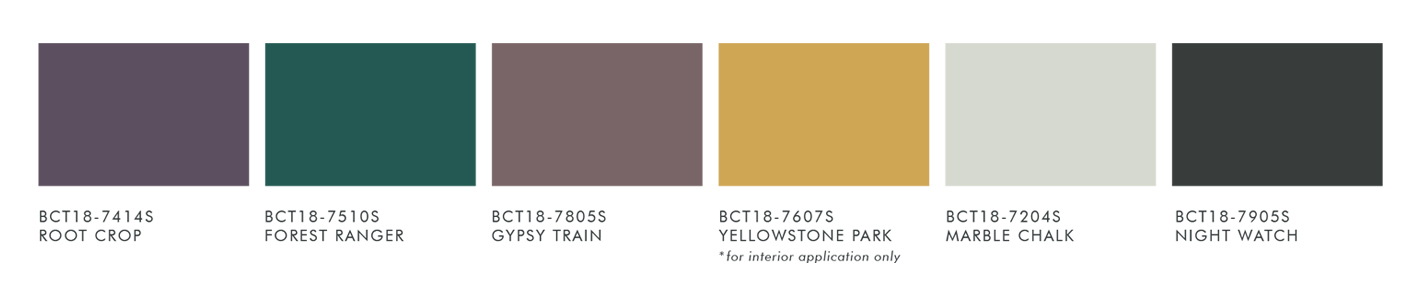 Boysen Introduces 4 Color Palettes for Color Trend 2018