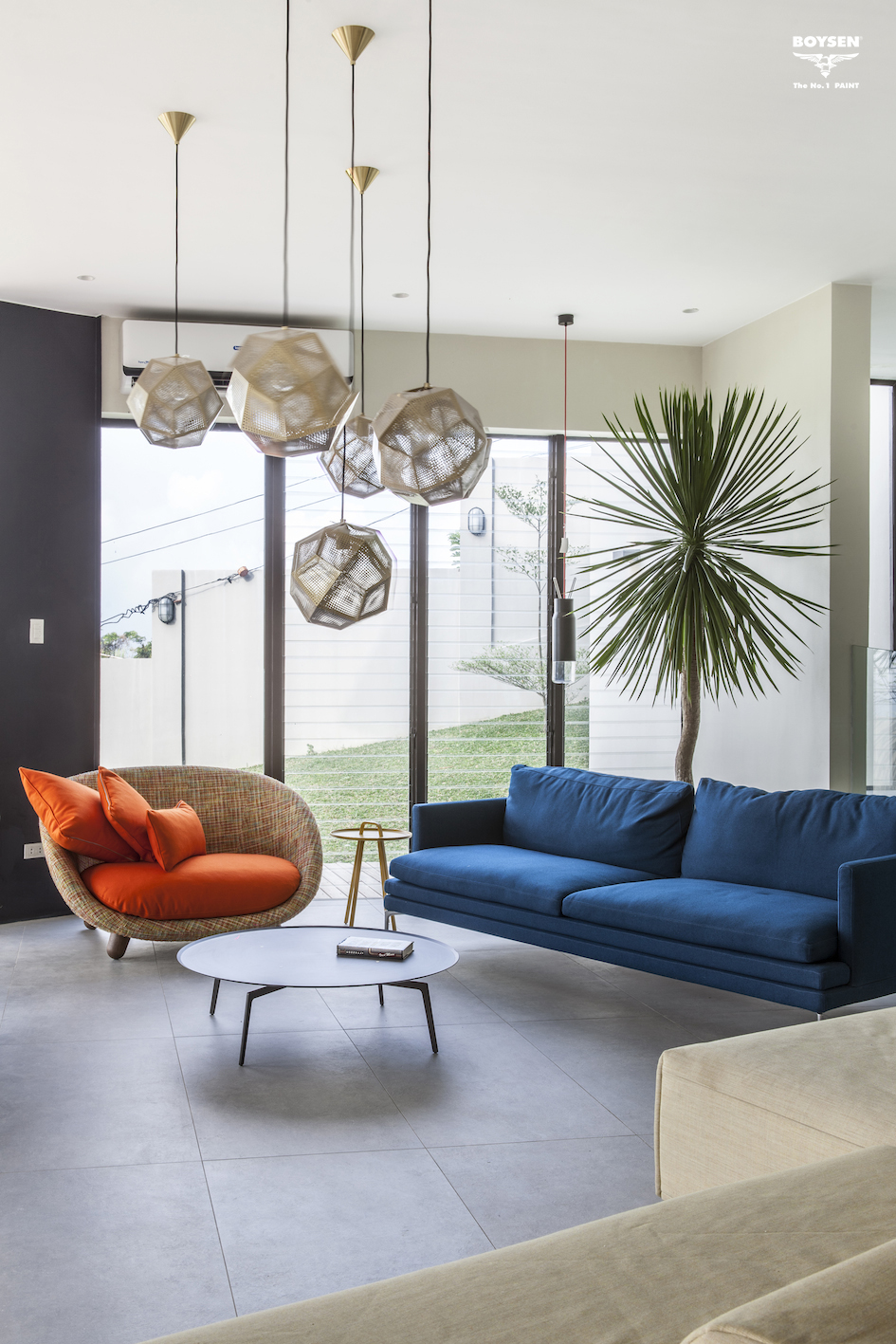 Living room using Konstrukt in the preparation of surfaces