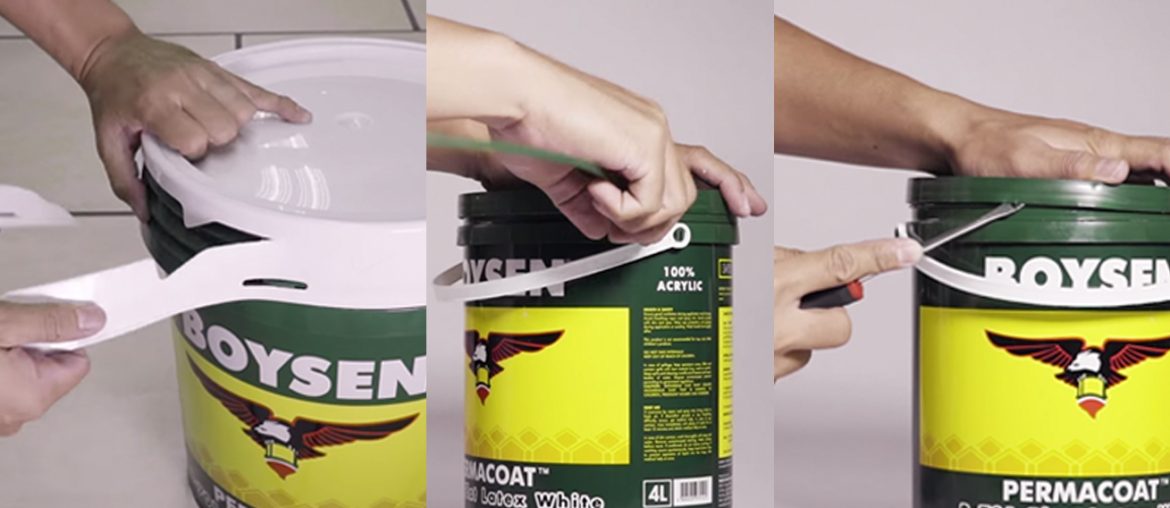 (VIDEO) How to Open A Boysen Plastic Can