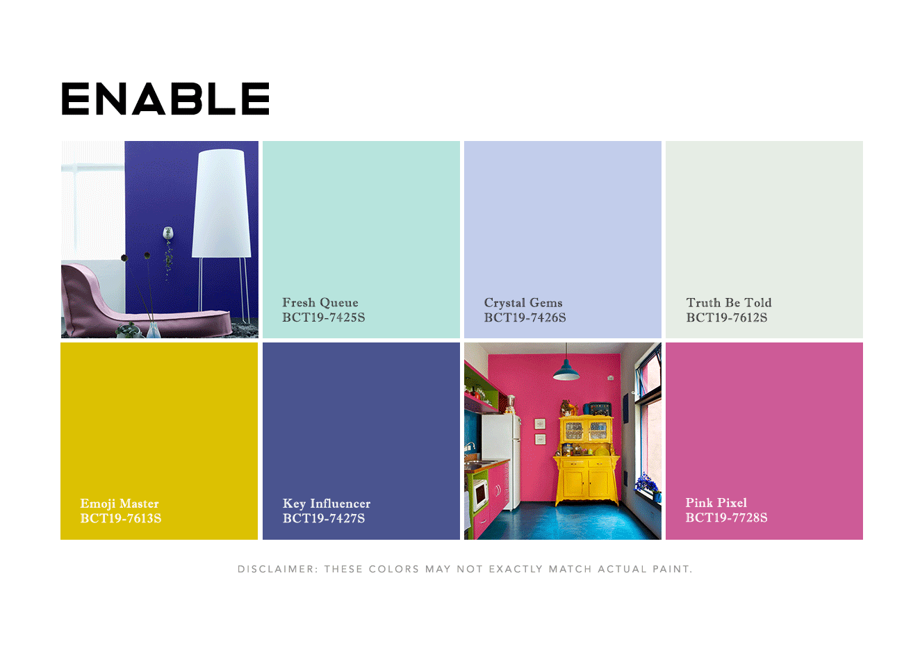 Boysen Color Trend 2019 ENABLE palette
