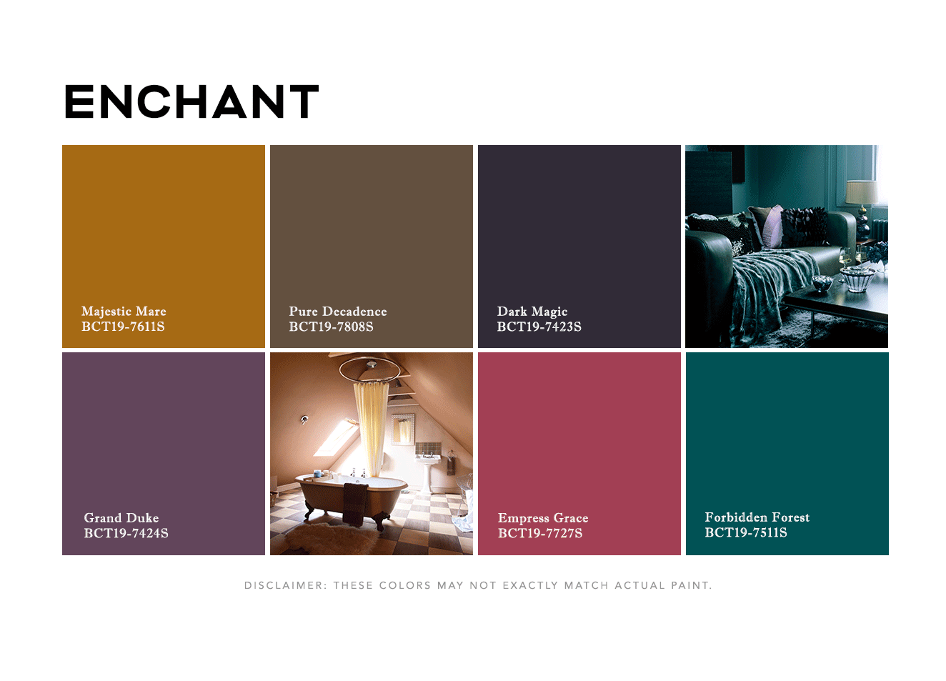 Boysen Color Trend 2019 ENCHANT palette
