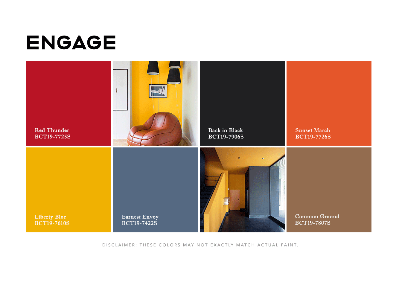 Boysen Color Trend 2019 ENGAGE palette