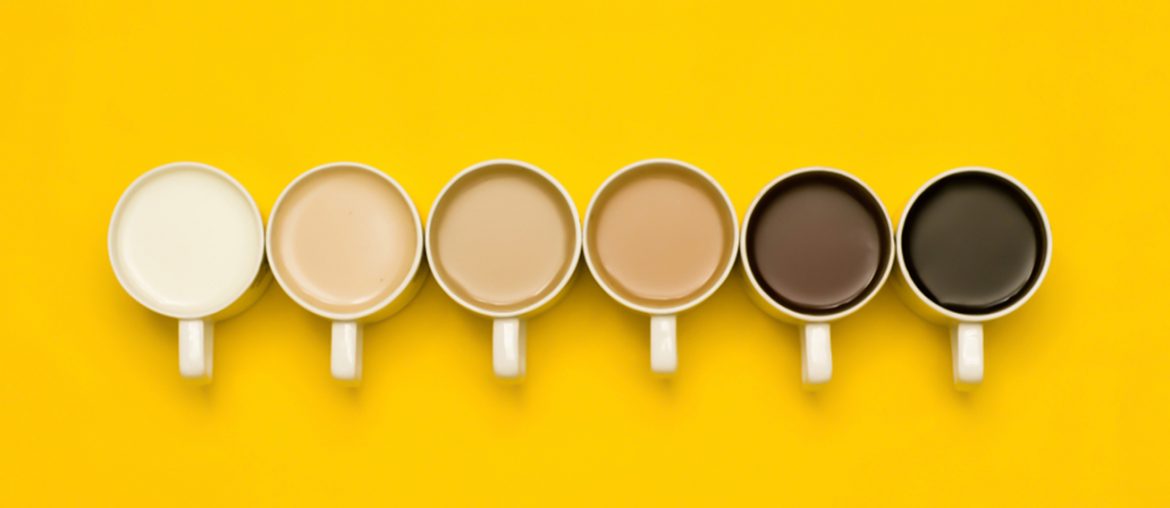 Different shades of coffee