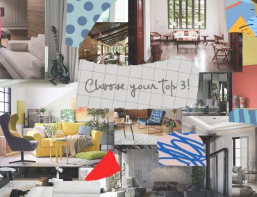 Collage of living rooms for a survey on Top 3 Interior styles in the Philippines