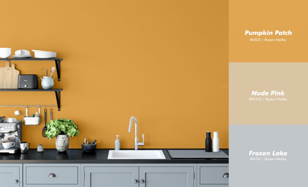 Orange Kitchen Interior with Boysen Color Palette