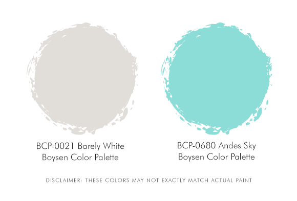 Boysen Palette Off White and Aqua Blue