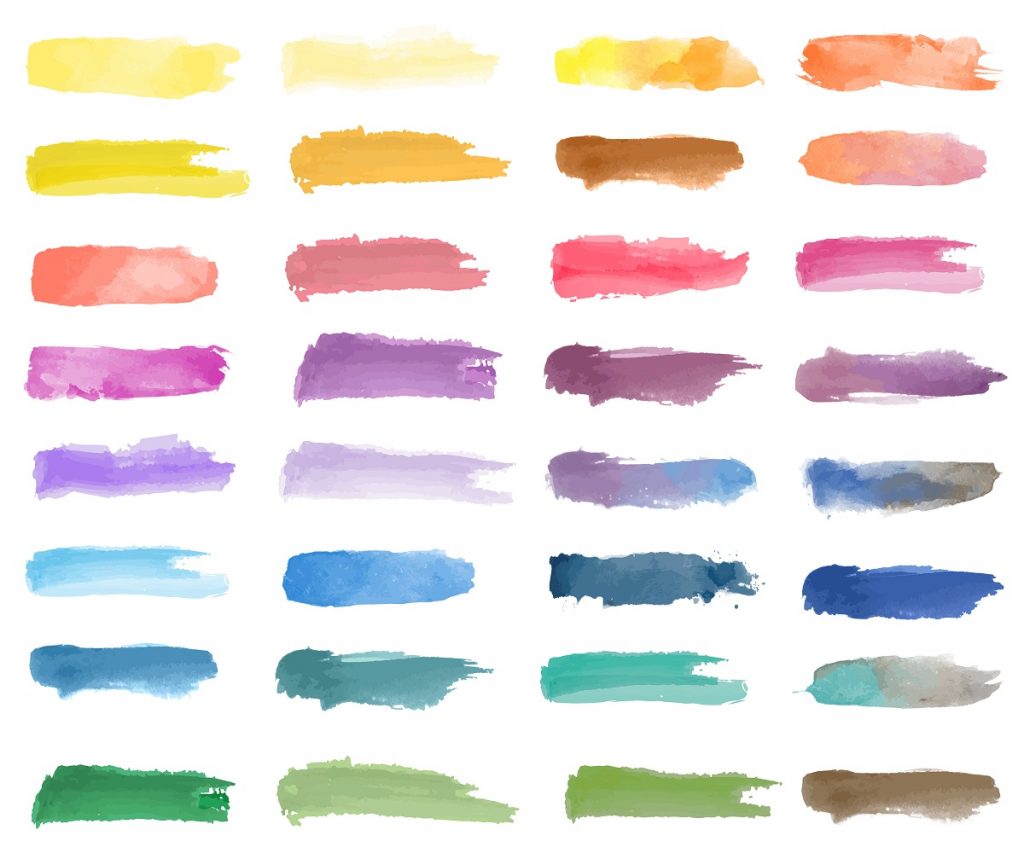 Colorful watercolor patch