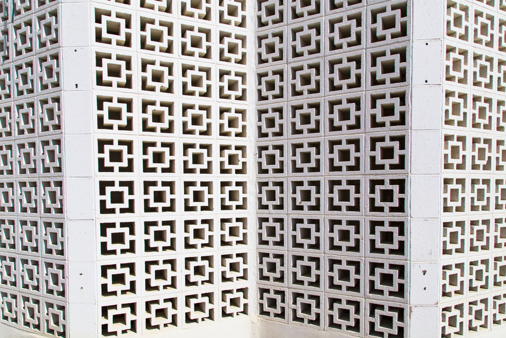 geometric concrete blocks decorative cinder build