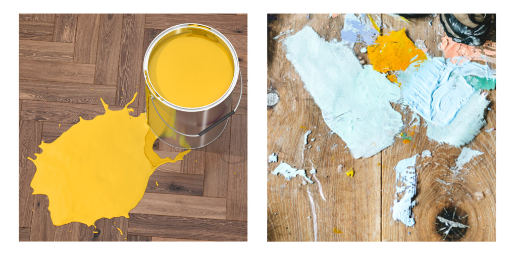 Boysen Painting Cleanup Tip # 2: Remove paint spills and drips.