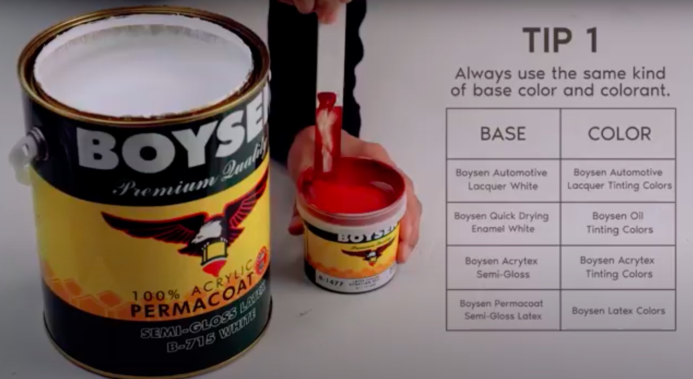 Tips on Using Boysen Colorants | MyBoysen