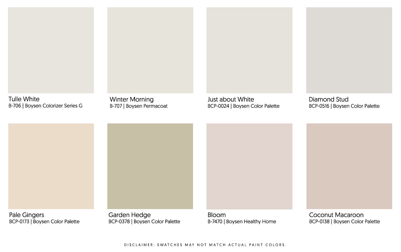 Paint Swatches for The Healing Power of Indoor Gardens | MyBoysen
