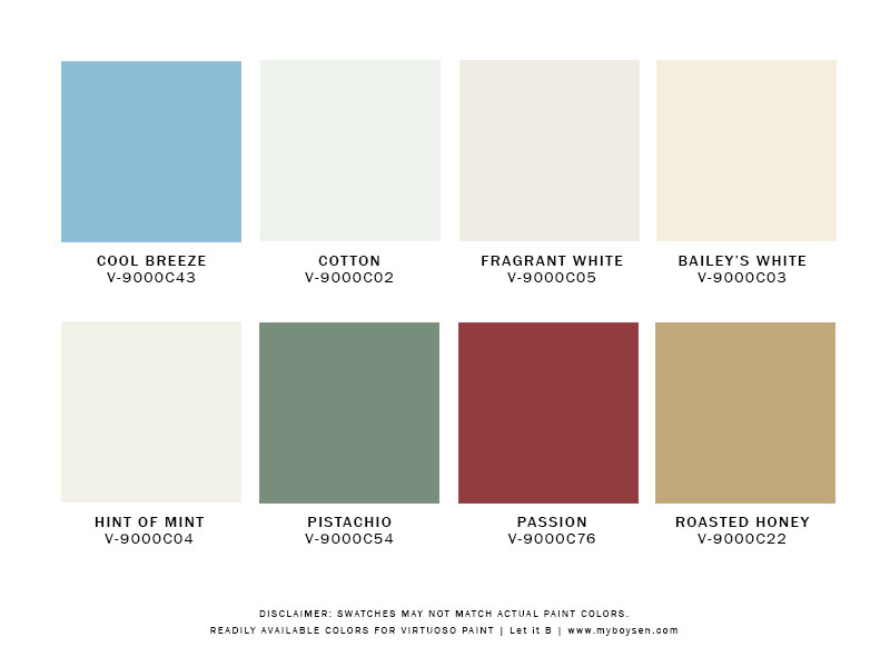 Readily Available Colors for Virtuoso Paint | MyBoysen