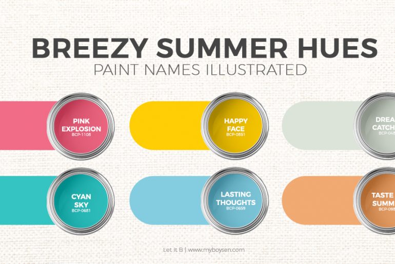 Paint Names Illustrated: Breezy Summer Hues | MyBoysen