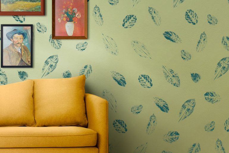 How to Print Leaves on Your Accent Wall | MyBoysen