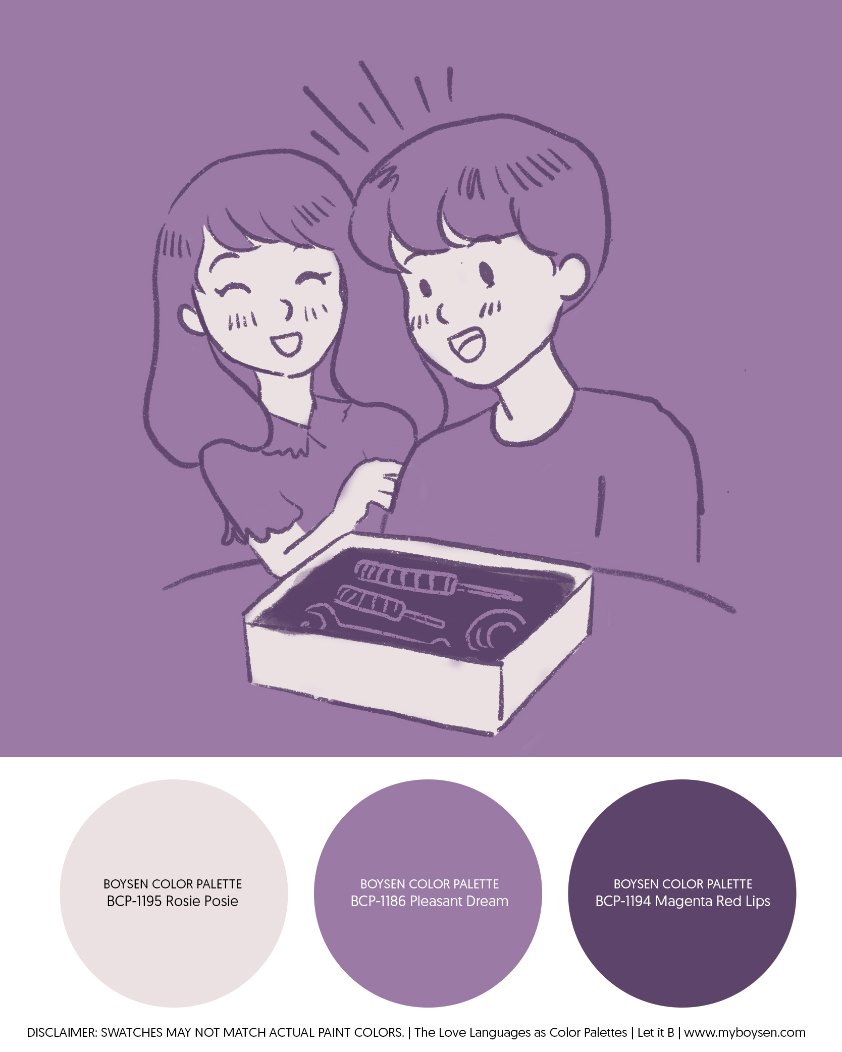The Love Languages as Color Palettes | MyBoysen