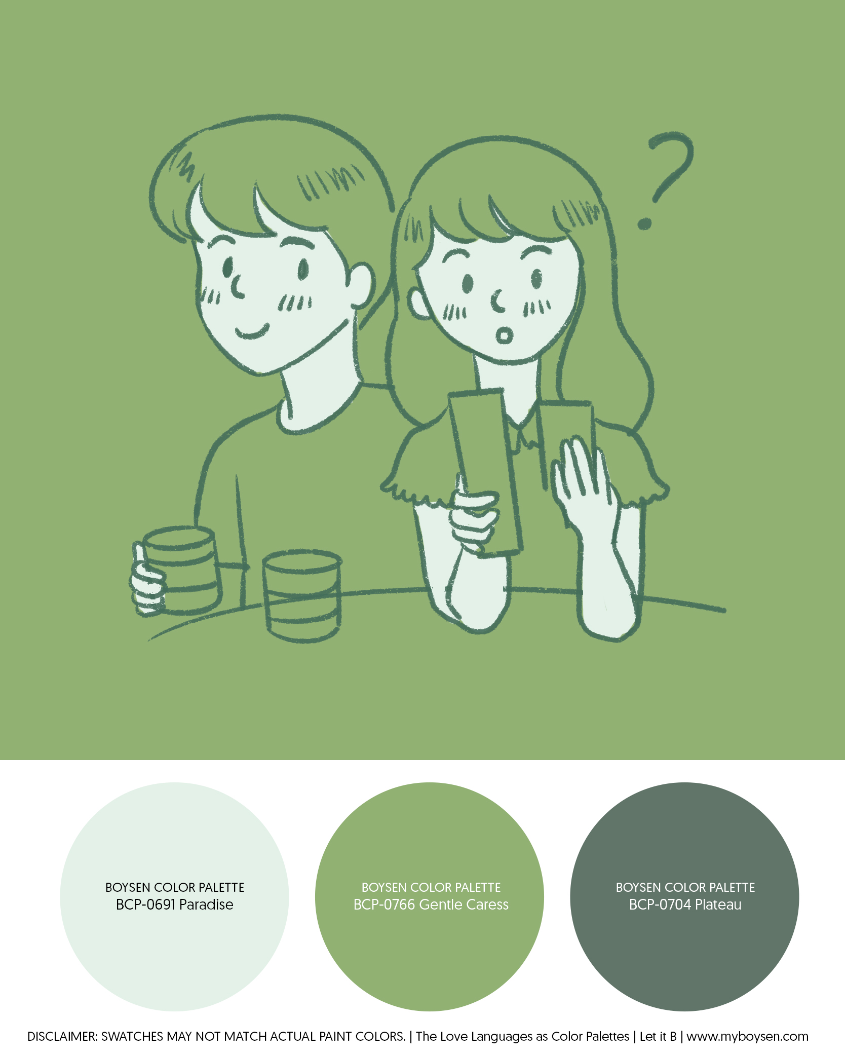 The Love Languages as Color Palettes | MyBoysen