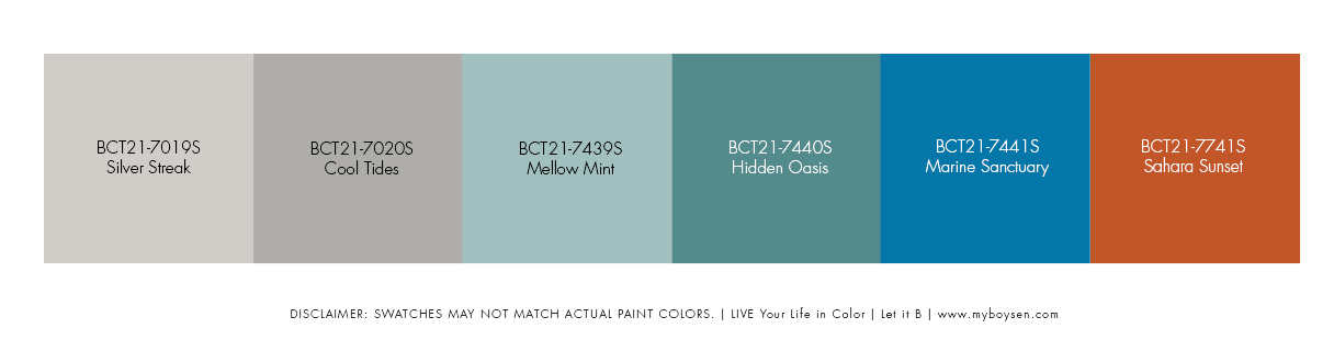 LIVE color palette of Boysen Color Trend 2022/23