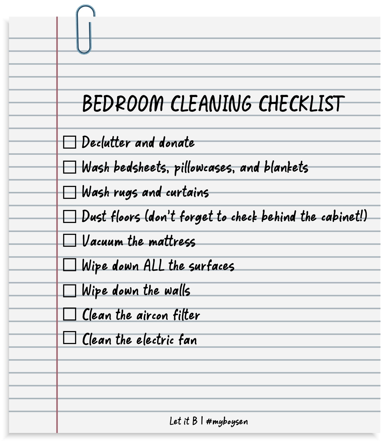 Bedroom Cleaning Guide | MyBoysen
