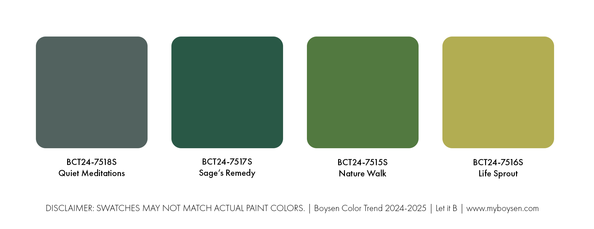 The Greens in Boysen Color Trend 2024-2025 | MyBoysen